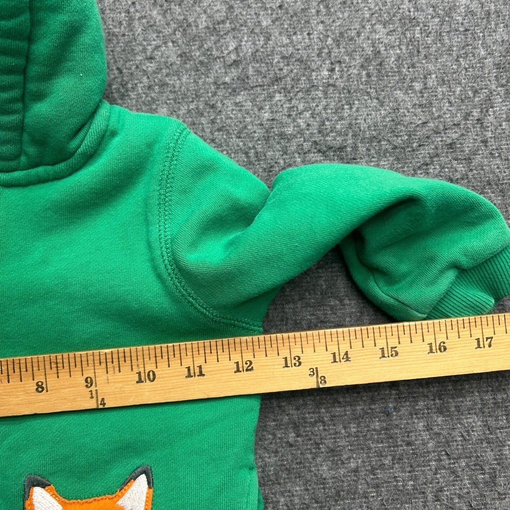 Baby Boden Hoodie Green Raccoon Fox Applique Kids Size 9-12M‎ Full Zip Boys - Picture 5 of 7